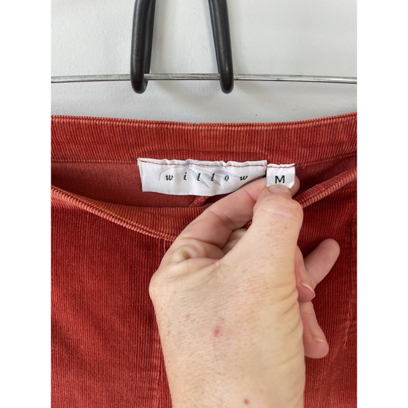 Willow, Women’s Brick Orange Red Wide Leg Small Gauge Corduroy Pants Size medium - Picture 3 of 10